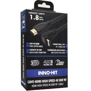 Inno-Hit Cavo HDMI High-Speed Connettore 90° 4K HDR 1.8m Nero 3 ACCTVINH0006