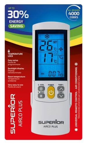 Superior Telecomando Universale Climatizzatori AirCo Plus illuminato 3 CLIACSUE0001