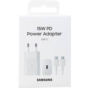 Samsung Caricatore 15W EP-T1510X PD USB-C +Cavo 1m USB-C White