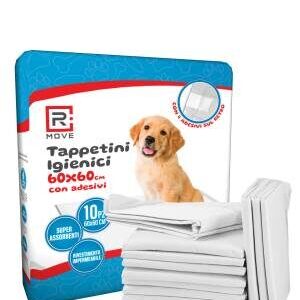 RMove Tappetini Igienici Animali 60x60cm Con Adesivi 1Cnf/10pz