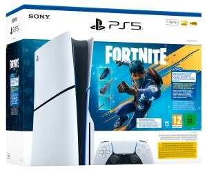 PS5 Console 1TB Standard Slim White + Fortnite Flowering Chaos 3 PS5COSON0096
